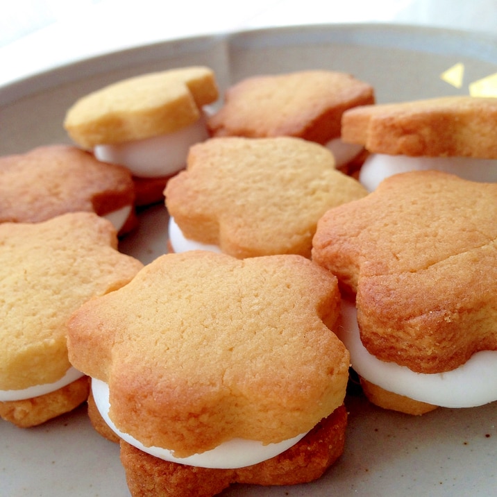 マシュマロサンドクッキー レシピ 作り方 By Nayran2 楽天レシピ